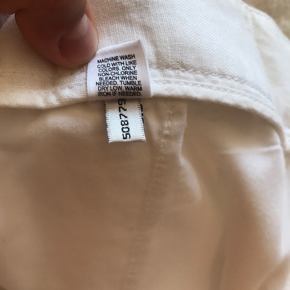 Express White Linen/Cotton Midi Shorts - Size 10 - Picture 5 of 6